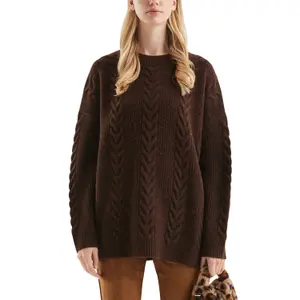 Soft Oversized Cable Knit Jumper for Women QS image-2