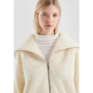 Oversized Hooded Sweatshirt with Dropped Shoulders Women QS image-3