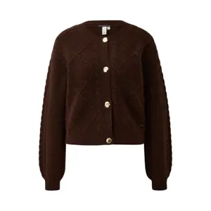 Women's cable knit cardigan QS image-0