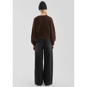 Women's cable knit cardigan QS image-4