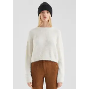 Short Plush Knit Jumper Women QS image-6