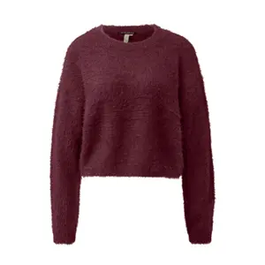Short Plush Knit Jumper Women QS image-0