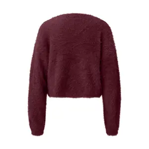 Short Plush Knit Jumper Women QS image-1