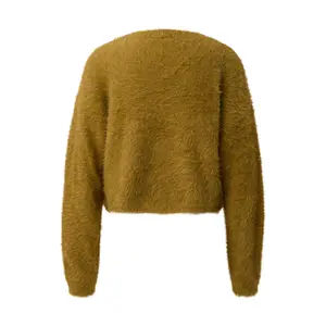 Short Plush Knit Jumper Women QS image-1