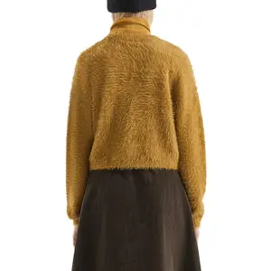 Short Plush Knit Jumper Women QS image-5