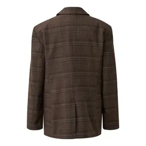Women's Checkered Casual Blazer QS image-1