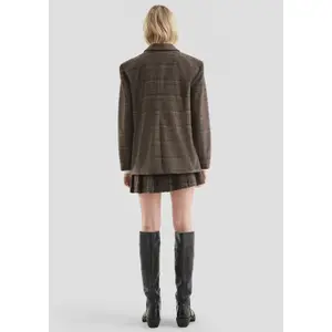 Women's Checkered Casual Blazer QS image-4