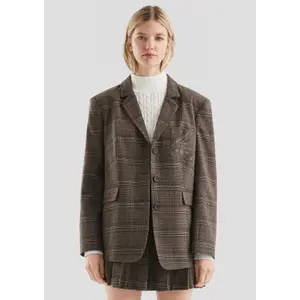 Women's Checkered Casual Blazer QS image-6
