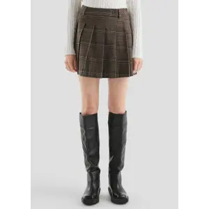 Women's plaid pleated mini skirt QS Prince Of Wales image-6