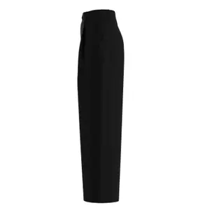 High-Waisted Soft Faux Suede Flared Trousers Women QS image-6