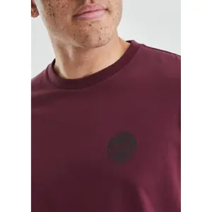 Basic Round Neck T-Shirt with Small Chest Motif QS image-3