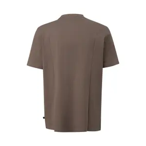 Basic Round Neck T-Shirt with Small Chest Motif QS image-1