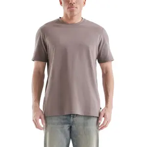 Basic Round Neck T-Shirt with Small Chest Motif QS image-2