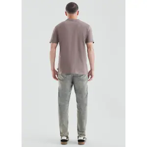 Basic Round Neck T-Shirt with Small Chest Motif QS image-4