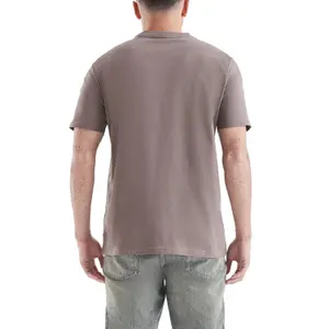 Basic Round Neck T-Shirt with Small Chest Motif QS image-5