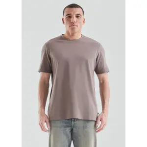 Basic Round Neck T-Shirt with Small Chest Motif QS image-6