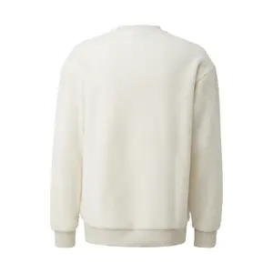 Fleece Pullover Sweatshirt with Embroidered Logo QS image-1