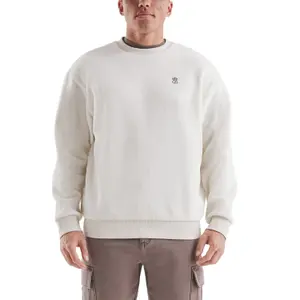 Fleece Pullover Sweatshirt with Embroidered Logo QS image-2