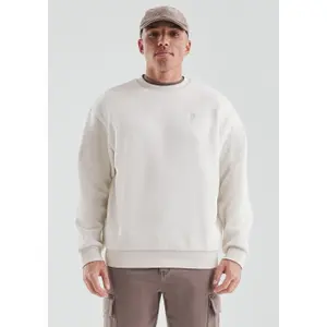 Fleece Pullover Sweatshirt with Embroidered Logo QS image-6