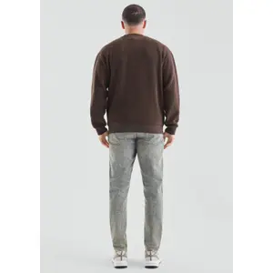 Fleece Pullover Sweatshirt with Embroidered Logo QS image-4