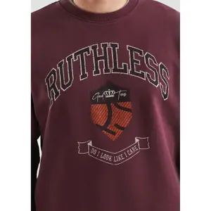 Faded Cotton Printed Sweatshirt QS image-3