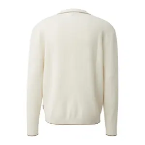 Cotton Crêpe Knit Sweater QS Relaxed Fit image-1