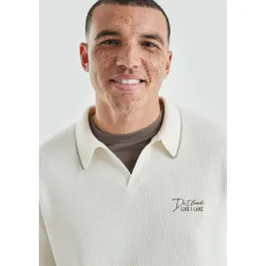 Cotton Crêpe Knit Sweater QS Relaxed Fit image-3