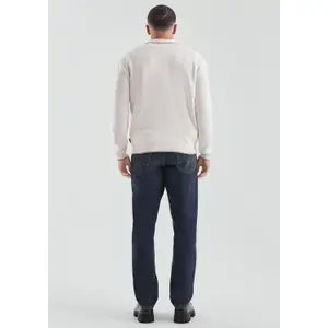 Cotton Crêpe Knit Sweater QS Relaxed Fit image-4