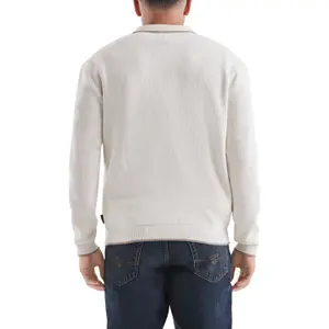 Cotton Crêpe Knit Sweater QS Relaxed Fit image-5