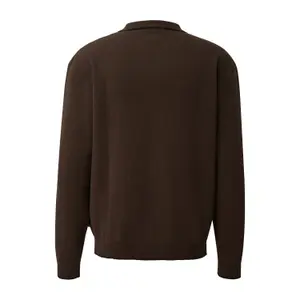 Cotton Crêpe Knit Sweater QS Relaxed Fit image-1