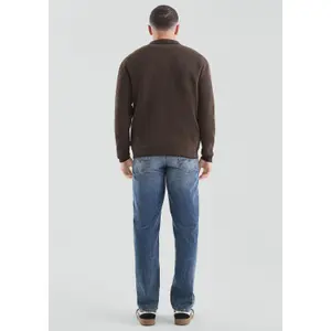 Cotton Crêpe Knit Sweater QS Relaxed Fit image-4