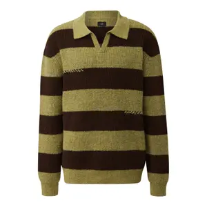 Thick Knit Polo Collar Sweater QS image-0