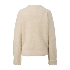 Women's High Neck Boucle Sweater QS image-1