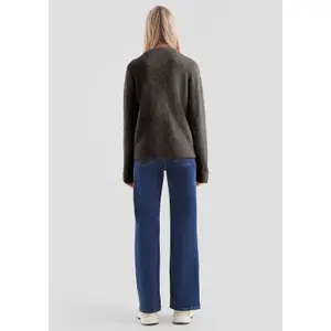 Women's High Neck Boucle Sweater QS image-4