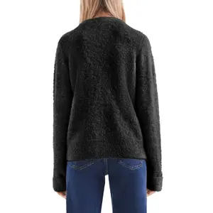 Women's High Neck Boucle Sweater QS image-5