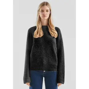 Women's High Neck Boucle Sweater QS image-6