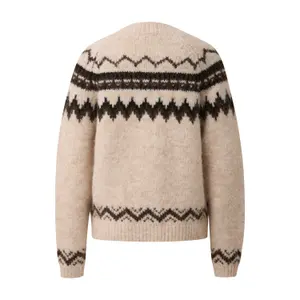 Women's Winter Jacquard Pattern Cardigan QS image-1