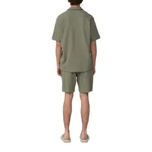 Waffle Piqué Cotton Shirt QS image-3