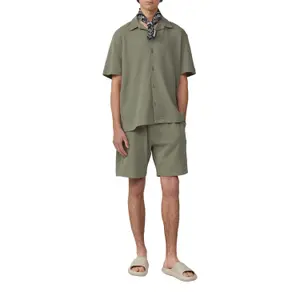 Waffle Piqué Cotton Shirt QS image-5
