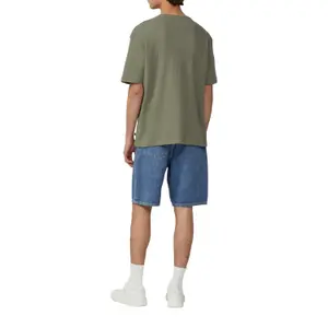 Round Neck T-shirt in Waffle Pique Jersey QS image-5