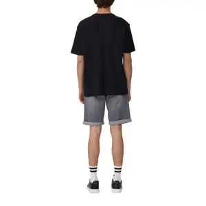 Round Neck T-shirt in Waffle Pique Jersey QS image-5