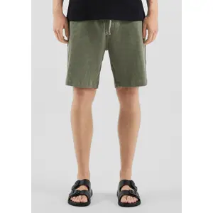 Waffle Pique Fabric Shorts with Drawstring QS image-6
