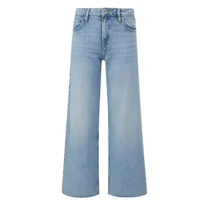 Women's Mid-Rise Zip Fly Wide Leg Jeans QS Catie image-0