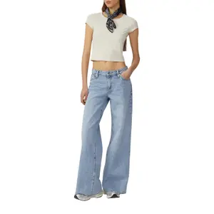 Waffle Pique Jersey Round Neck T-Shirt Women QS image-6