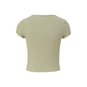 Waffle Pique Jersey Round Neck T-Shirt Women QS image-1