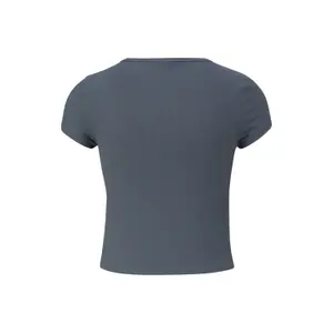 Waffle Pique Jersey Round Neck T-Shirt Women QS image-1