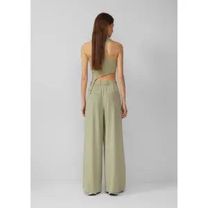 Vanessa Mai Collection Women's Ribbed Knit Flowing Trousers QS image-4