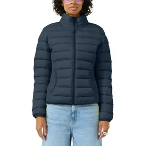 Women's high-neck puffer jacket QS image-2