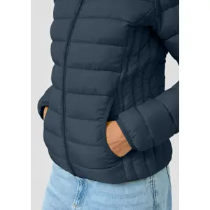 Women's high-neck puffer jacket QS image-3