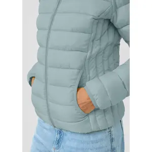 Women's high-neck puffer jacket QS image-3